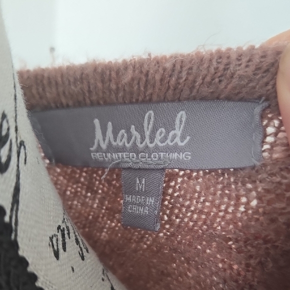 Marled Mauve Women's Cardigan Sweater - Picture 2 of 5